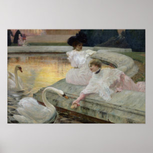 Die Schwäne, 1900 Poster