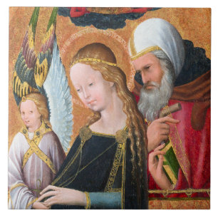 Die schwangere Madonna mit dem heiligen Josef Fliese