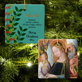 Die schwangere Madonna mit dem heiligen Josef im Q Keramikornament