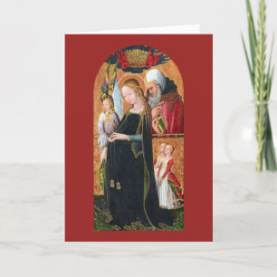 Die schwangere Madonna mit dem Hl. Josef (schlicht Feiertagskarte