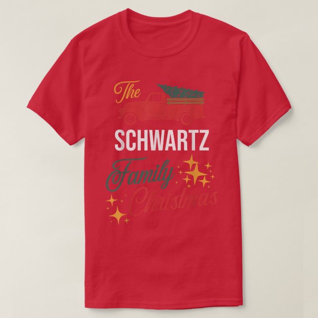 Die Schwartz-Familie Weihnachten Matching Pajamas  T-Shirt (Design vorne)