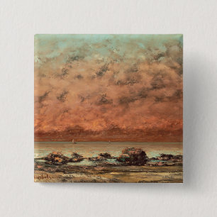 Die Schwarz-Felsen bei Trouville, 1865 - 66 Button