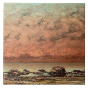 Die Schwarz-Felsen bei Trouville, 1865 - 66 Fliese