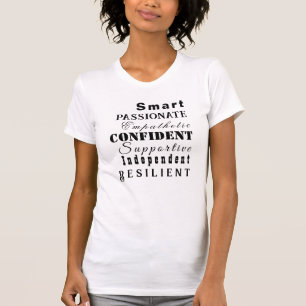 Die Schwarz-weiße Typografie der Großfrauen T-Shirt