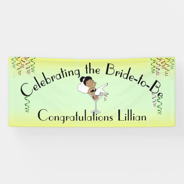 Die Schwarze Braut zum Duschen /Party Banner (Horizontal)