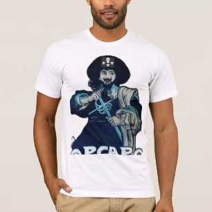 DIE SCHWARZE CORSAIR SKULTUR UND LILIE T-Shirt