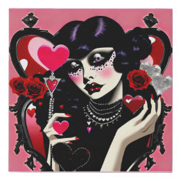 Die schwarze Dahlia Künstlicher Leinwanddruck