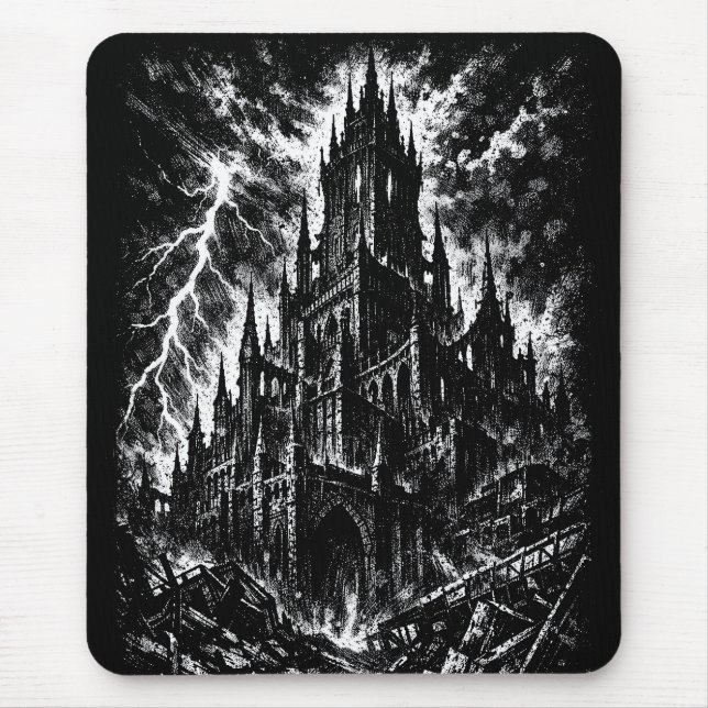 Die Schwarze Festung von BurnsInHell Mousepad (Vorne)