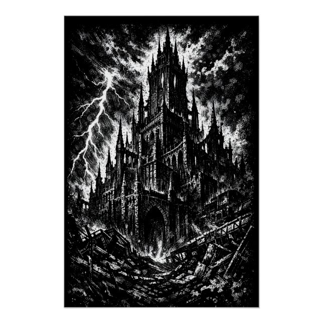 Die Schwarze Festung von BurnsInHell Poster (Vorderseite)