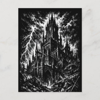 Die Schwarze Festung von BurnsInHell Postkarte