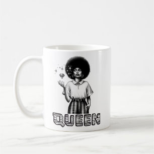 Die schwarze Frauenkönigin, das Schwarze Leben ist Kaffeetasse