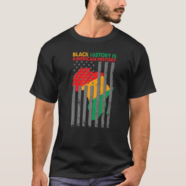 Die schwarze Geschichte ist das patriotische Afrik T-Shirt (Vorderseite)