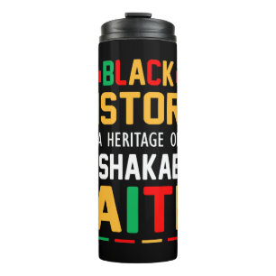 Die schwarze Geschichte ist ein Erbe des unerschü Thermosbecher