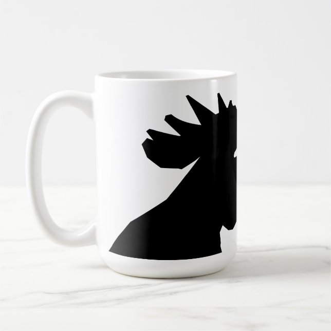 Die schwarze Hahn-Tasse Kaffeetasse (Links)