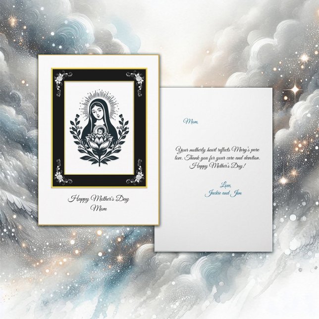 Die schwarze Jungfrau Mary Mother Day Karte (Von Creator hochgeladen)