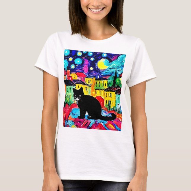 Die schwarze Katze 3 T-Shirt (Vorderseite)