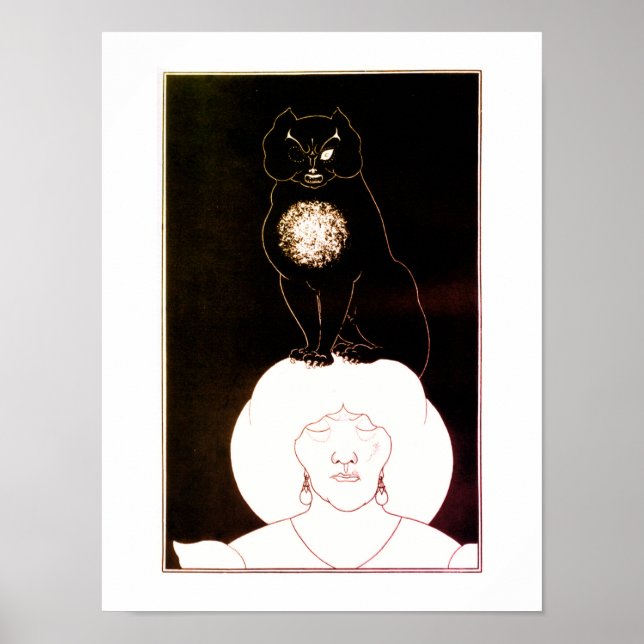 Die schwarze Katze, Aubrey Beardsley Poster (Vorne)