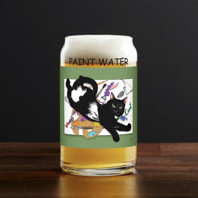 Die schwarze Katze des Künstlers Dosenglas (Von Creator hochgeladen)