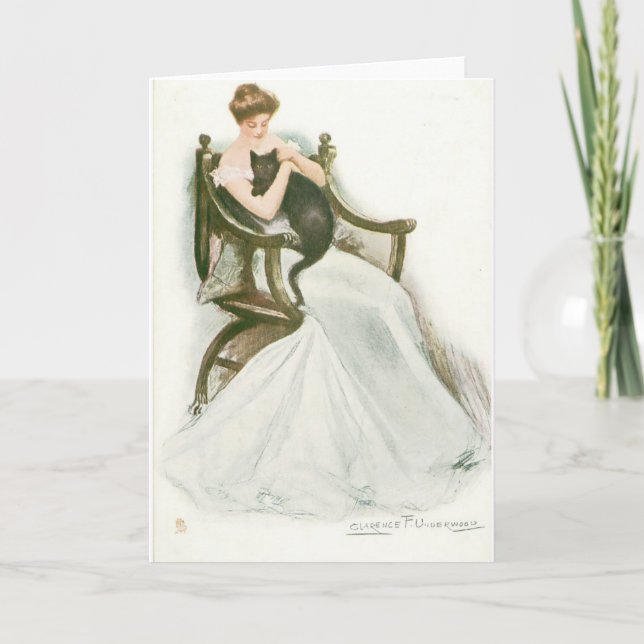 Die schwarze Katze ist eine Hexe Karte (Vorderseite)