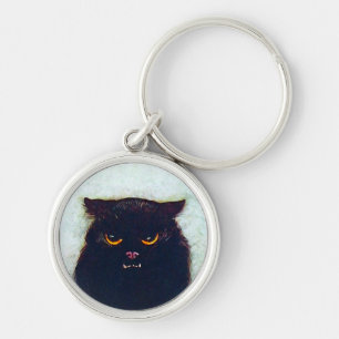 Die schwarze Katze Schlüsselanhänger
