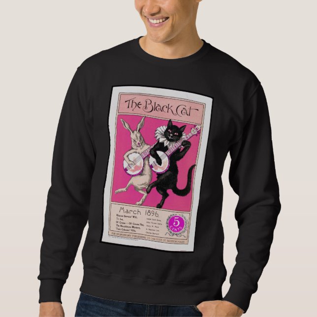 Die schwarze Katze Sweatshirt (Vorderseite)