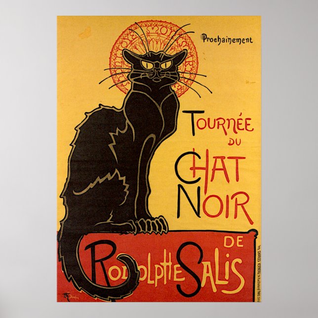 Die Schwarze Katze Tour - Jugendstil Poster (Vorne)