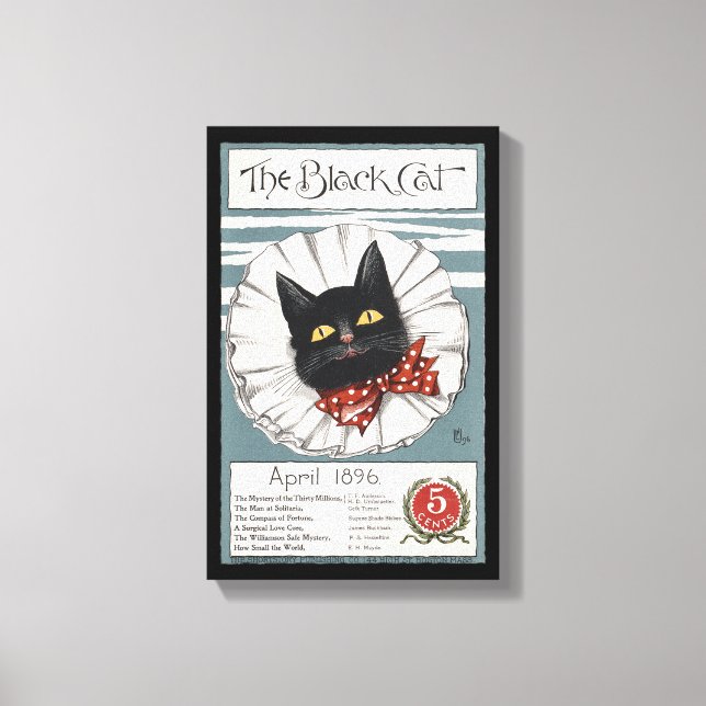 Die schwarze Katze, unbekannter Künstler Leinwanddruck (Vorderseite)