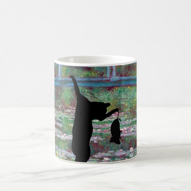 Die schwarze Katze und Maus hängen Kaffeetasse (Mittel)