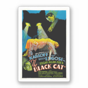 Die Schwarze Katze (Vintages Filmplakat) Aufkleber