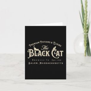 Die schwarze Katze Witchy Salem Est 1626 Halloween Karte