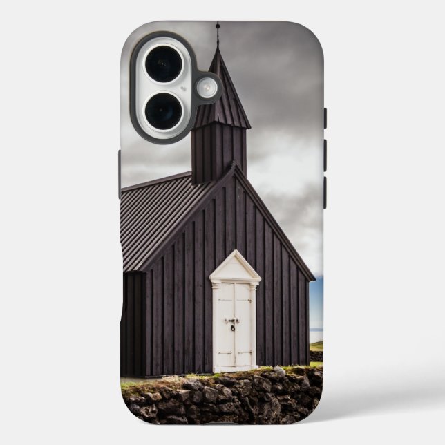 Die Schwarze Kirche Budir, Island Case-Mate iPhone Hülle (Rückseite)