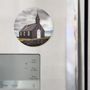 Die Schwarze Kirche Budir, Island Magnet