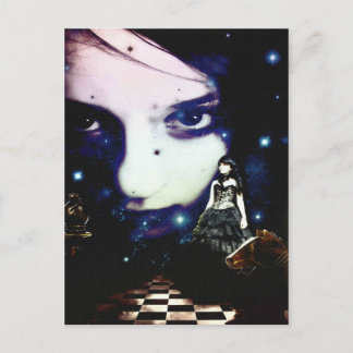 Die schwarze Königin des Schachs! Postkarte