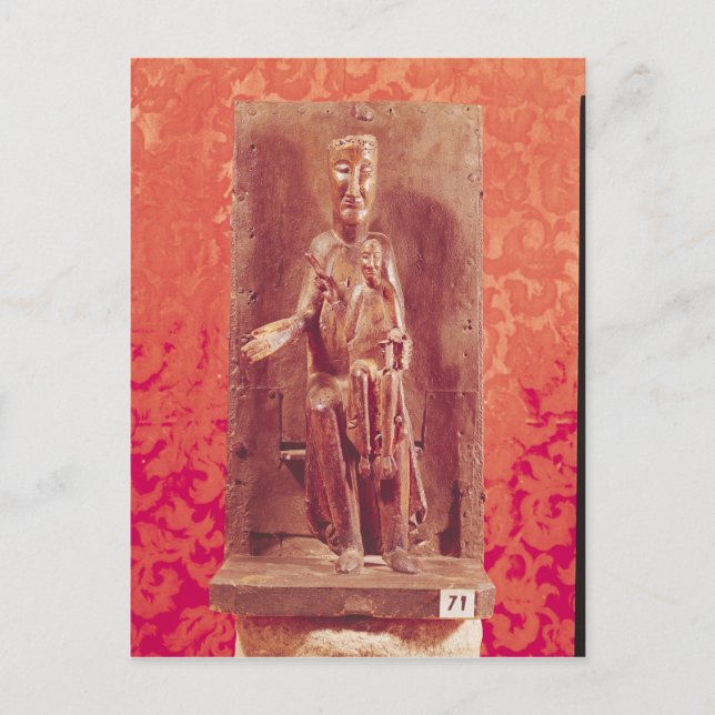 Die Schwarze Madonna, Katalanische Schule, 11. Jah Postkarte (Vorderseite)