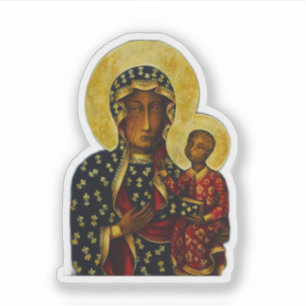 Die Schwarze Madonna von Czestochowa Aufkleber