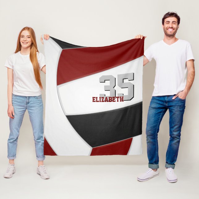 Die schwarze Mannschaft des Maroons färbt die Deko Fleecedecke (Beispiel)