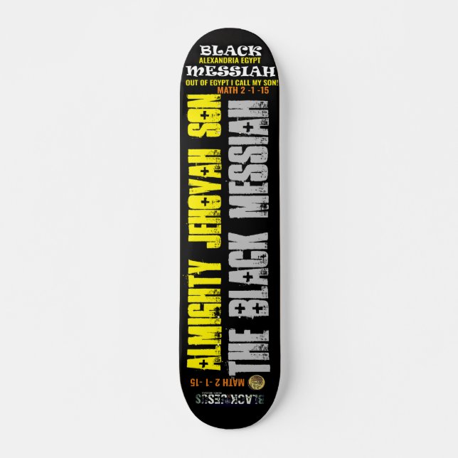 DIE SCHWARZE MESSIAH JMT Skateboard, 7¾ Zoll Deck Skateboard (Vorne)
