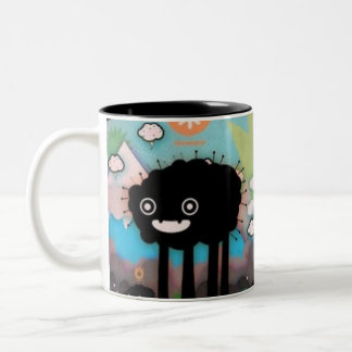 die schwarze Monster-Tasse Zweifarbige Tasse
