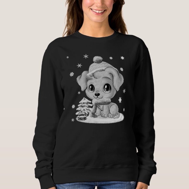 Die schwarze Strickjacke der entzückenden Sweatshirt (Vorderseite)