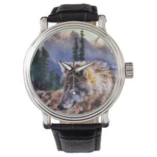 Die schwarze Vintage lederne Uhr der einziger