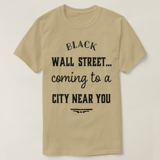 DIE SCHWARZE WALL-STRASSE, DIE IN EINE STADT IN DE T-Shirt (Design vorne)