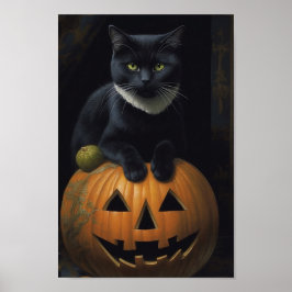Die schwarzen Katzen Pumpkin Poster