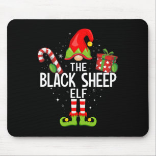 Die schwarzen Schafelfen Familie Weihnachten Pajam Mousepad