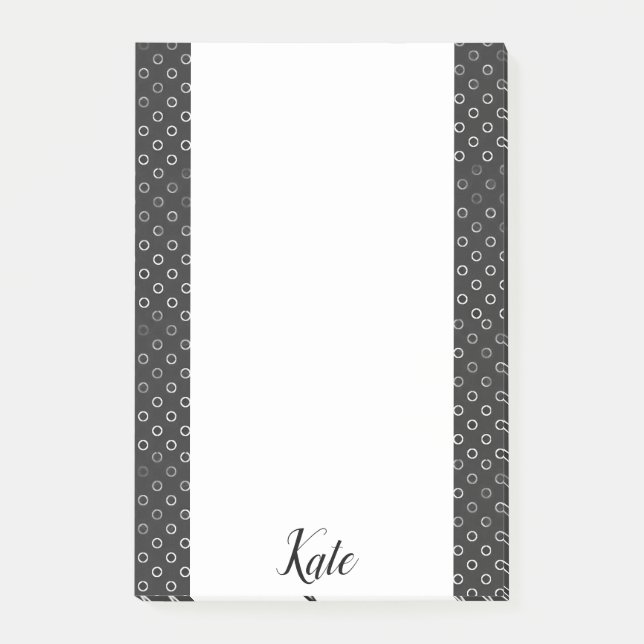 Die schwarzen und weißen Kreise nach dem Ende Post-it Klebezettel (Vorderseite)