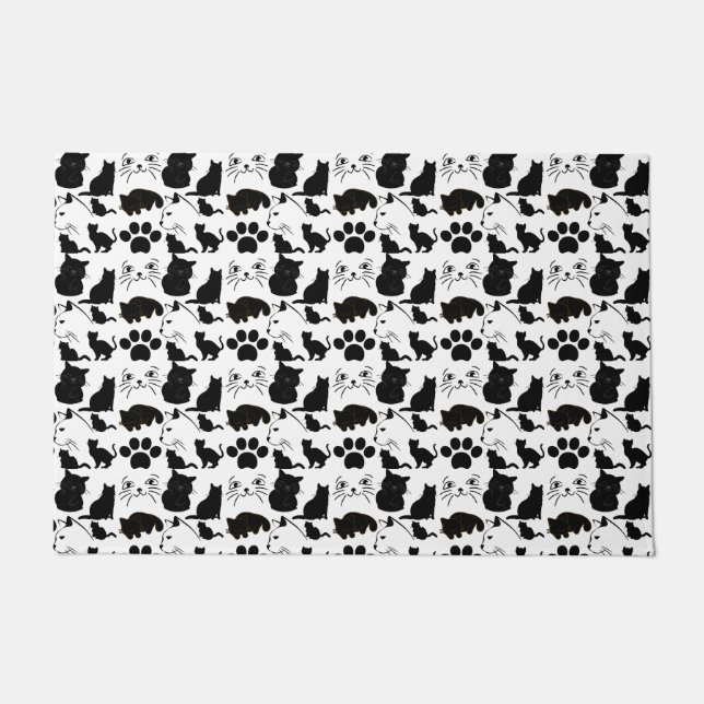 DIE SCHWARZKATZPATTER FUßMATTE (Vorderseite)