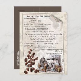 Die schwedische Kaffeehaustradition der Fika Ankündigungspostkarte