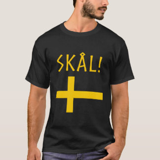 Die schwedische Souvenirflagge gibt Fu T-Shirt