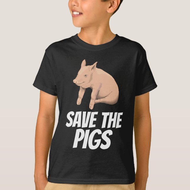DIE SCHWEINE-T - SHIRT gerettet T-SHIRTS (Vorderseite)