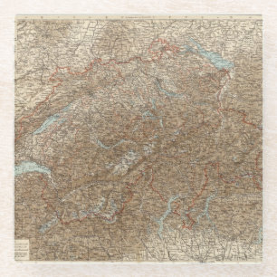 Die Schweiz 25 Glasuntersetzer