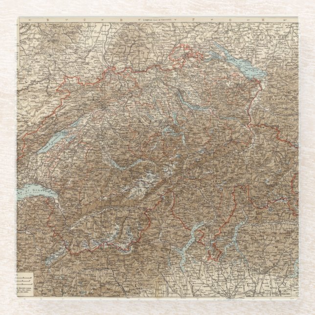 Die Schweiz 25 Glasuntersetzer (Vorderseite)